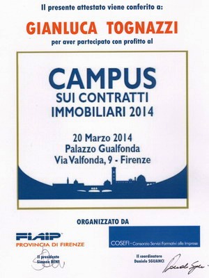 Campus sui Contratti Immobiliari organizzato da F.I.A.I.P. Anno 2014